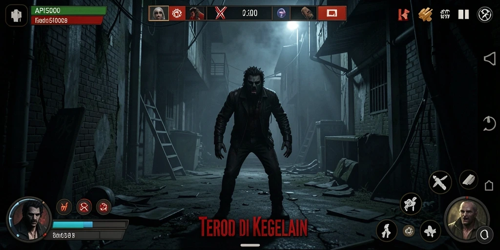 Gameplay menegangkan di dunia kegelapan dan teror.