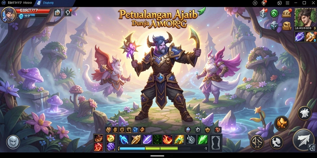 Tampilan gameplay menarik dari EBET777 dalam dunia MMORPG.