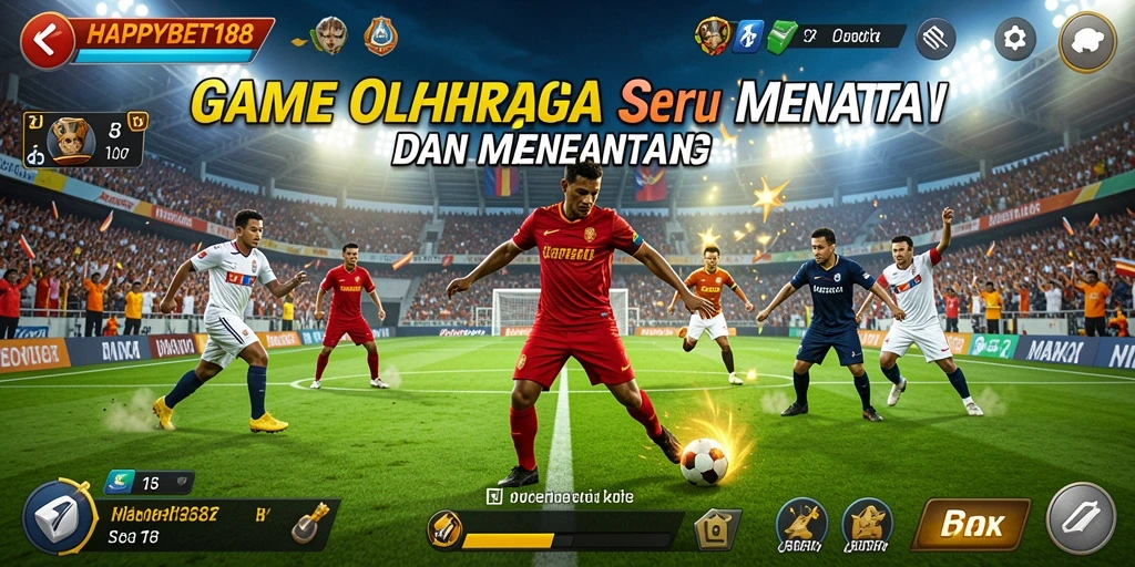 Tampilan permainan <strong>HAPPYBET188</strong> yang menampilkan aksi olahraga yang seru.
