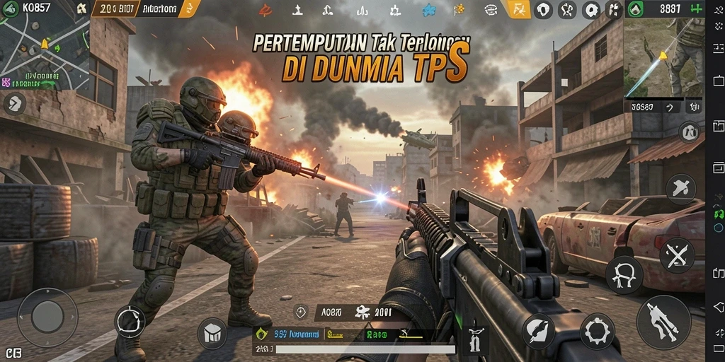 Tangkapan layar menampilkan aksi seru dalam gameplay KO857.