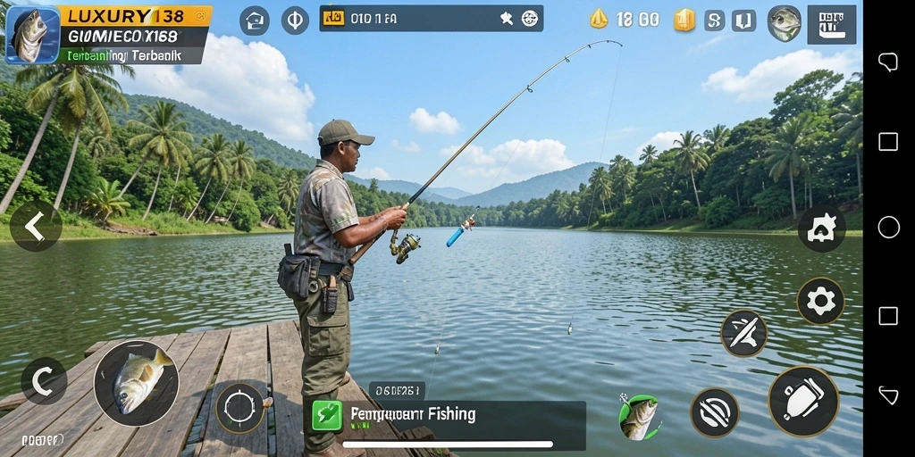 Gameplay seru LUXURY138 yang menampilkan aksi memancing.