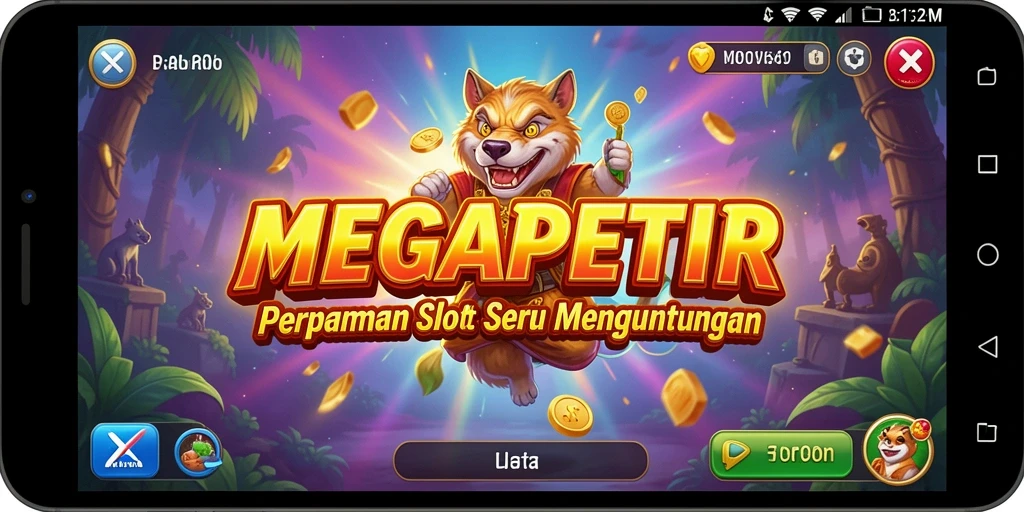 Tampilan gameplay menarik di MEGAPETIR dengan efek visual yang menawan.