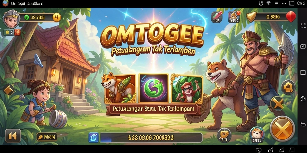 Screenshot gameplay OMTOGEL menampilkan aksi petualangan yang seru.