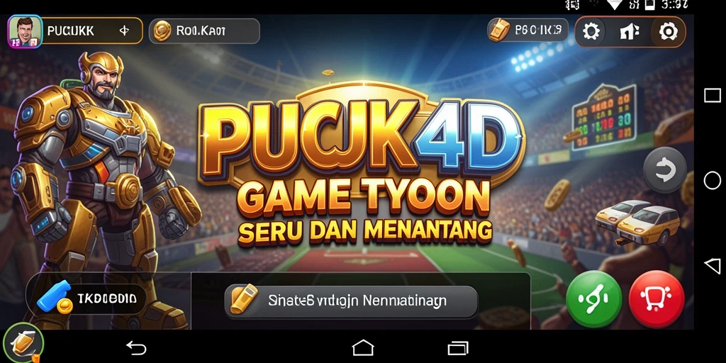 Tampilan gameplay menarik dari PUCUK4D dengan elemen Tycoon yang seru.
